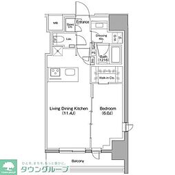 ザ・パークハビオ明大前 1LDKの間取図画像