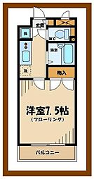 菱和パレス府中駅前 1Kの間取図画像