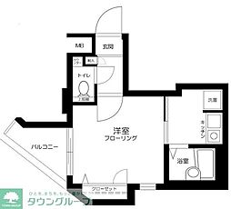 プレール荻窪弐番館 1Kの間取図画像