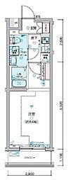 ジェノヴィア桜上水スカイガーデン 1Kの間取図画像