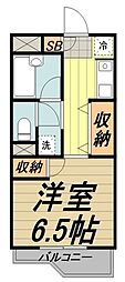 パルクルーエ 1Kの間取図画像