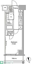 ザ・パークハビオ高円寺レジデンス 1Kの間取図画像