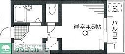 サンハイム小川 1Kの間取図画像
