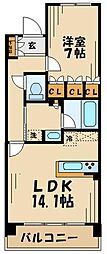 リージア経堂テラスガーデン 1LDKの間取図画像