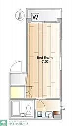 メゾン・アイル 1階ワンルームの間取り