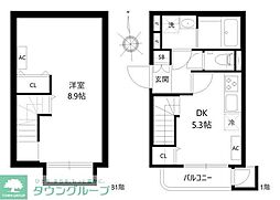LEGALAND大岡山Annex 1階1DKの間取り