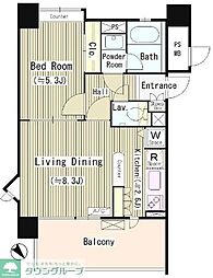 インザガーデン 5階1LDKの間取り