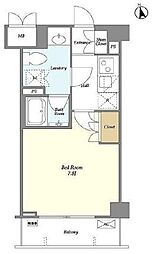 サンハイム雪が谷大塚 2階1Kの間取り