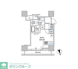 ベルファース芝浦タワー ワンルームの間取図画像