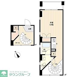 プライムアーバン目黒三田 ワンルームの間取図画像