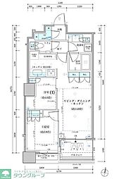 パークタワー勝どきサウス 2LDKの間取図画像