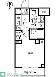 スカイコート蒲田EAST 1Kの間取図画像
