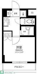エクセリア上野毛 1Kの間取図画像