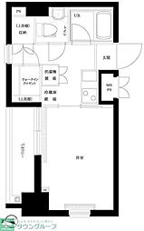 ルーブル蒲田弐番館 1Kの間取図画像