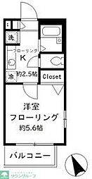 エストゥディオ 1Kの間取図画像