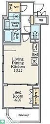 大田区池上6丁目マンション 1LDKの間取図画像