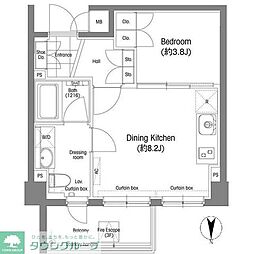 戸越銀座プレイス 1LDKの間取図画像