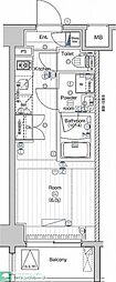 PREMIUMCUBE大井町#mo ワンルームの間取図画像
