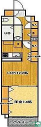 ソレイユ 1LDKの間取図画像
