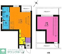 第5丸仙ハイツ 1LDKの間取図画像