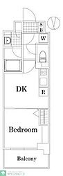 ザ・レジデンス・オブ・トーキョーOM06 1DKの間取図画像