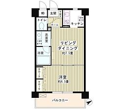 ルミエール祐天寺 1DKの間取図画像