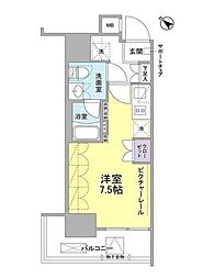 SIL西五反田 1Kの間取図画像