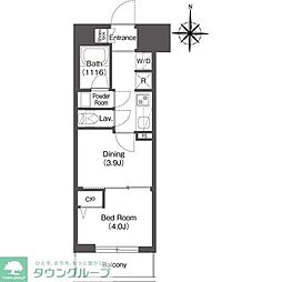 COMFORIALIV西蒲田 1DKの間取図画像