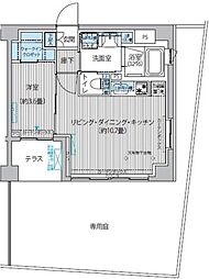 CITYCURRENT目黒学芸大学 1LDKの間取図画像