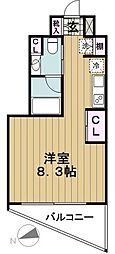 レジデンス雪が谷大塚 ワンルームの間取図画像