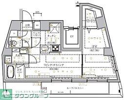 ベルシード品川西大井 1LDKの間取図画像