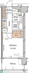 ブランシエスタ久が原 1Kの間取図画像