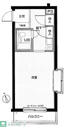 メインステージ久が原 ワンルームの間取図画像