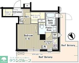 メルヴェーユ馬込 1Kの間取図画像