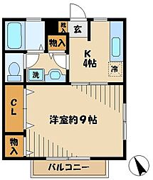グリーンパークMK 1Kの間取図画像