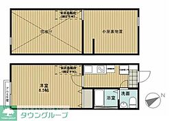 JR横浜線 相模原駅 バス9分 税務署前下車 徒歩2分の賃貸アパート 1階1Kの間取り