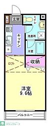 小田急小田原線 小田急相模原駅 バス9分 水道路下車 徒歩4分の賃貸マンション 3階1Kの間取り