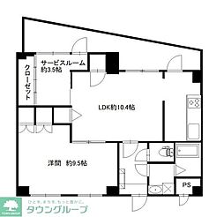 小田急小田原線 相模大野駅 徒歩3分の賃貸マンション 3階1SLDKの間取り