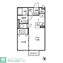 小田急小田原線 鶴川駅 バス8分 広袴中央下車 徒歩4分の賃貸アパート 1階1LDKの間取り