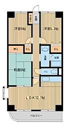 エスポワール　ルーチェ 2階3LDKの間取り