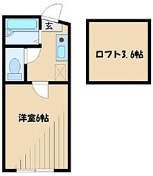 カーサ・フローラ 1Kの間取図画像