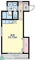 グレース高ヶ坂 ワンルームの間取図画像