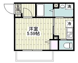 フルセイル古淵II 1Kの間取図画像