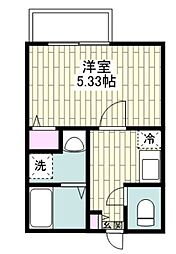 フルセイル古淵III 1Kの間取図画像