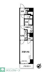 ロックス相模大野B 1Kの間取図画像