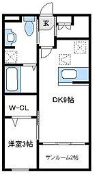 イル・ソーレ 1SDKの間取図画像