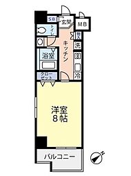 グランヴァンウエストヴィル町田 1Kの間取図画像