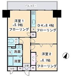 K.S柿生 2LDKの間取図画像