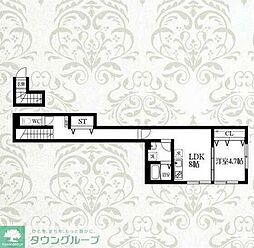 テラスセレーネ 1LDKの間取図画像