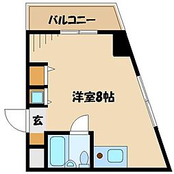 古淵シティビル ワンルームの間取図画像